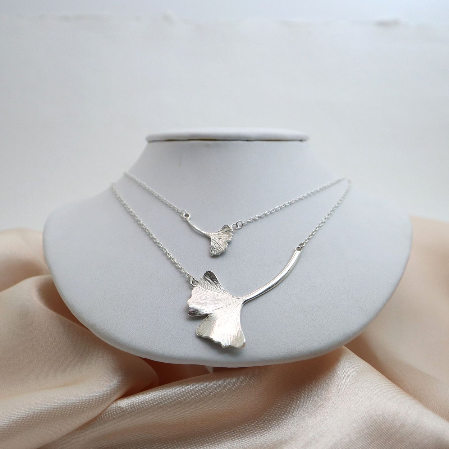 Single Ginkgo Leaf Necklace