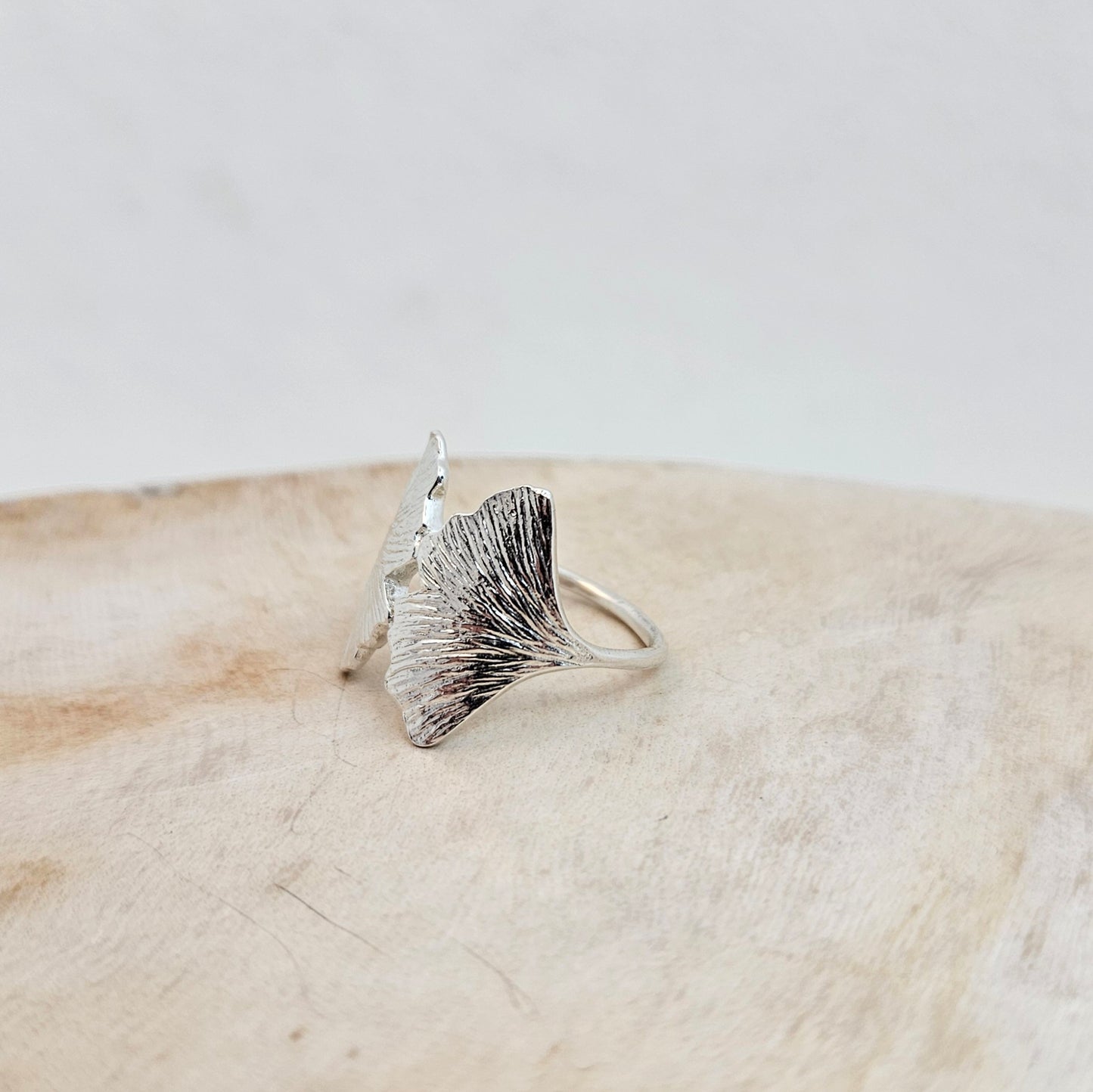 Ginkgo Ring - Large Double Leaf Ring