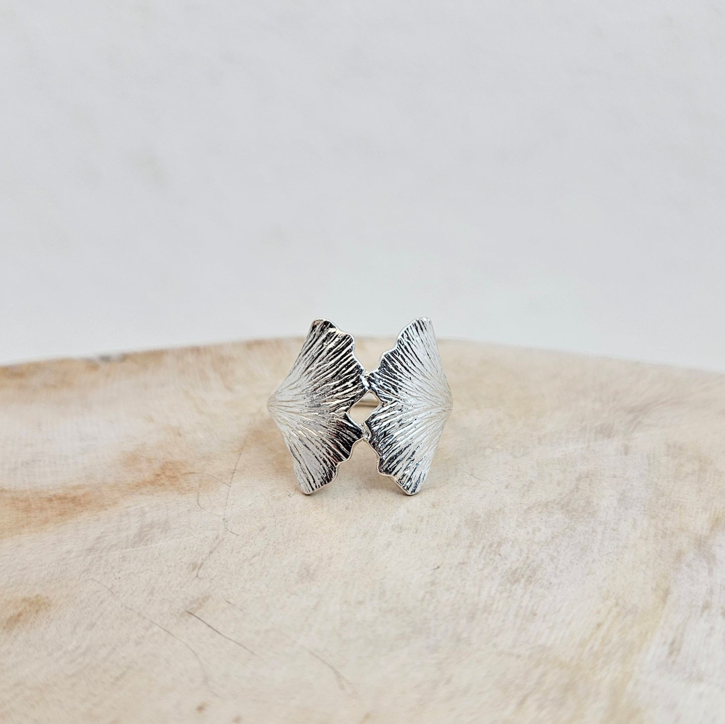 Ginkgo Ring - Large Double Leaf Ring