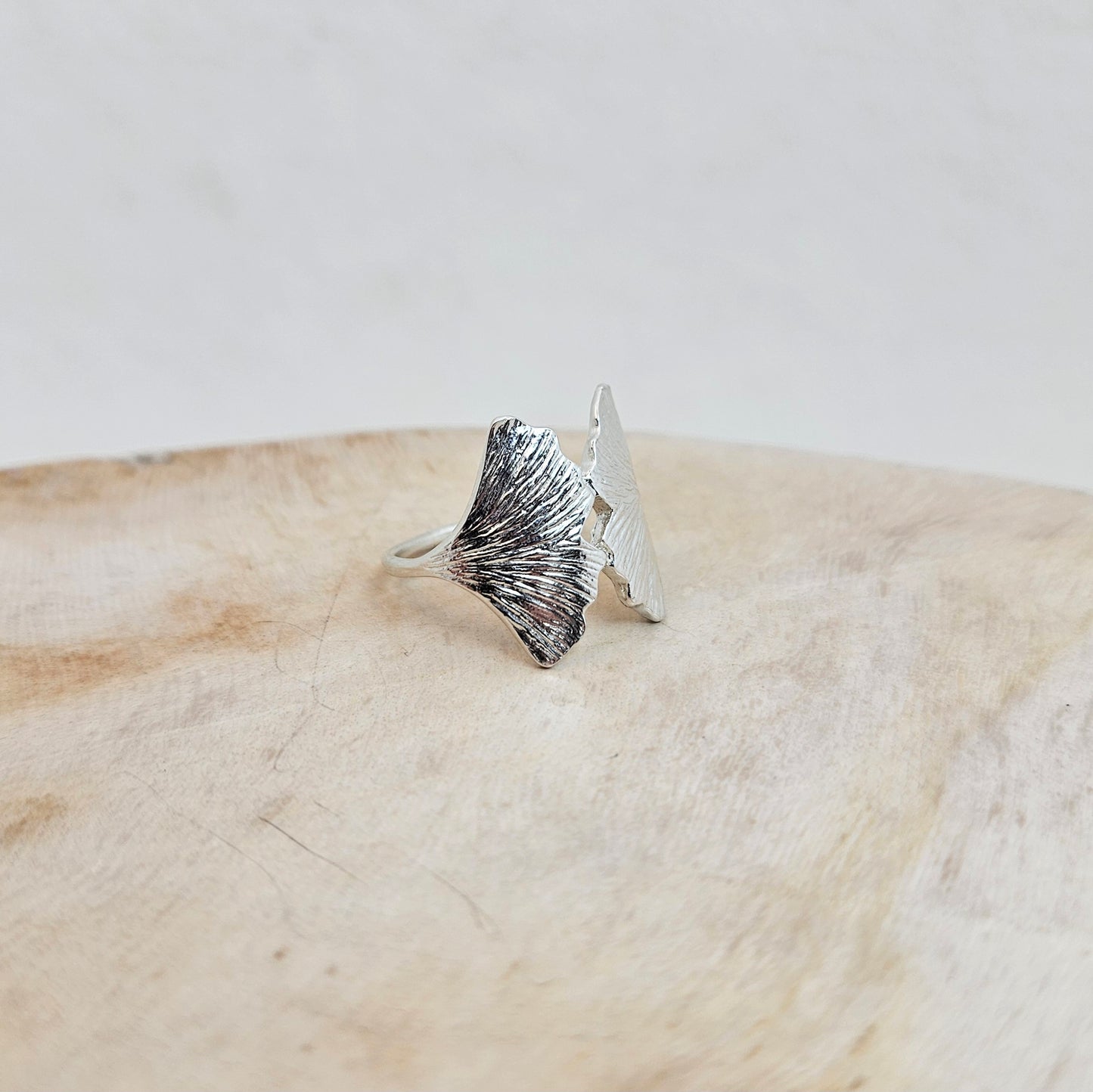 Ginkgo Ring - Large Double Leaf Ring
