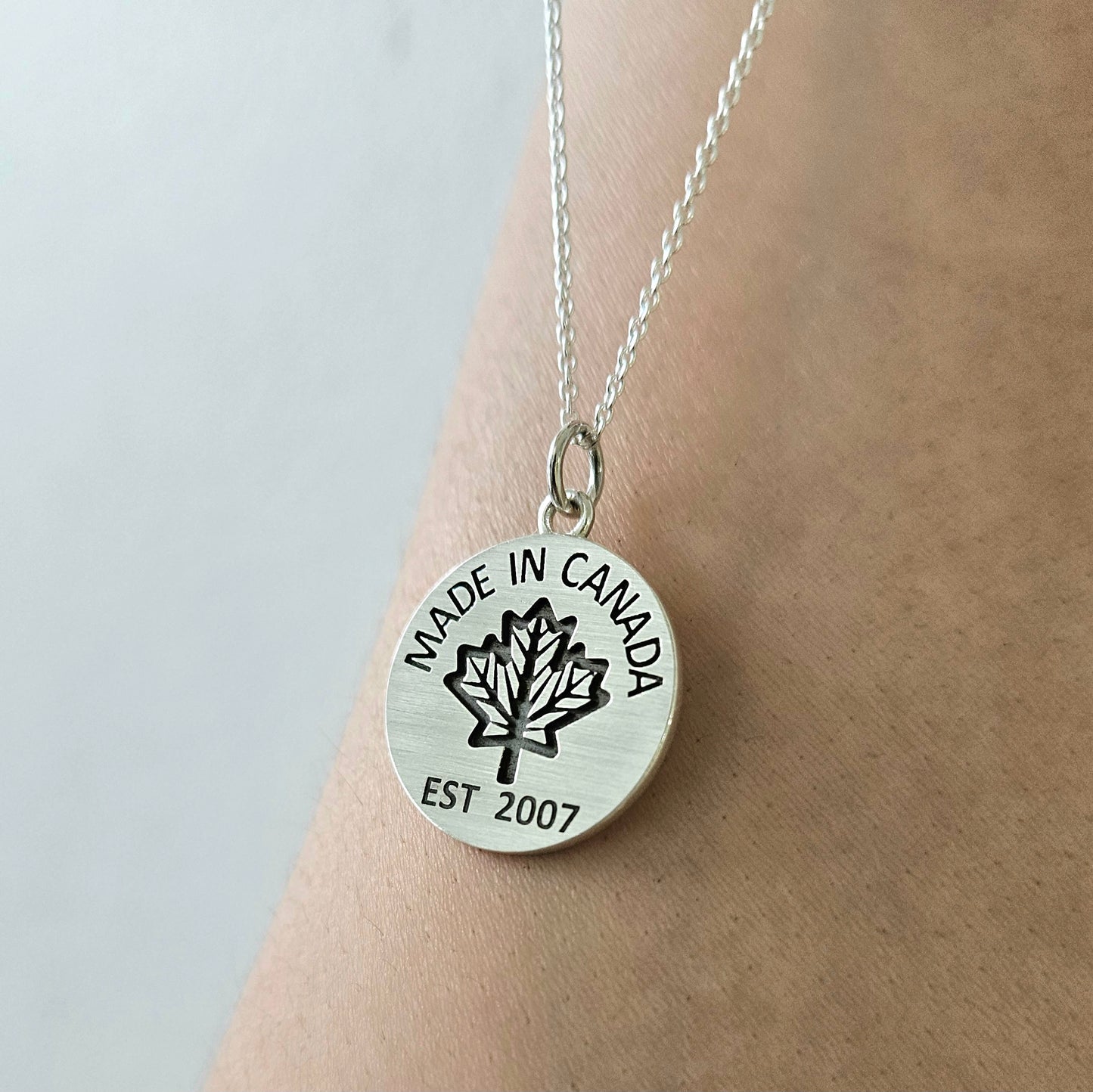 Customizable Made in Canada Circle Tag Pendant (PRE-SALE)