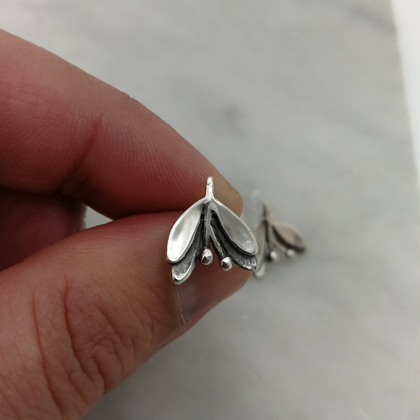 Kiss Under the Mistletoe Stud Earrings