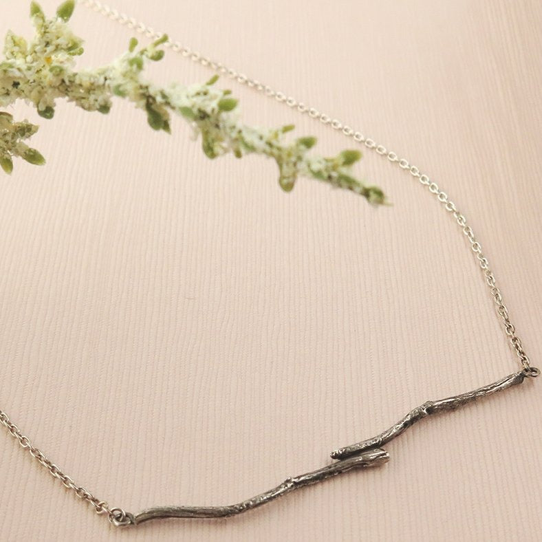 twig necklace, nature inspired jewelry, organic jewelry, textured jewellery