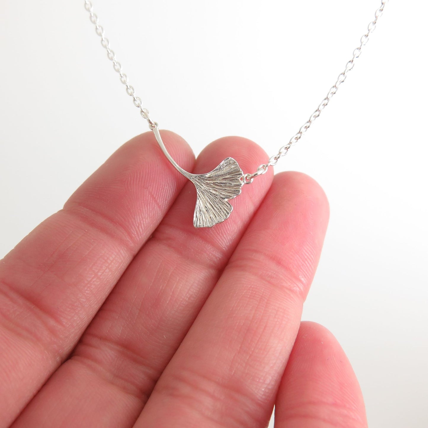 Single Ginkgo Leaf Necklace