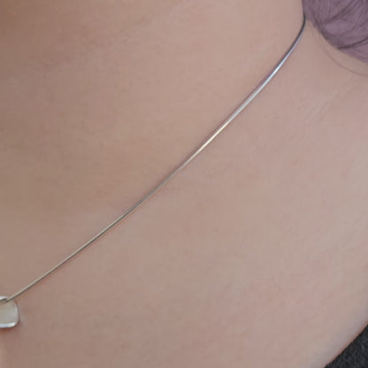 Ribbon Pendant with Freshwater Pearl - Large