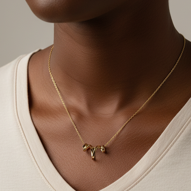 Dainty Yellow Gold-Filled Whirl Pendant