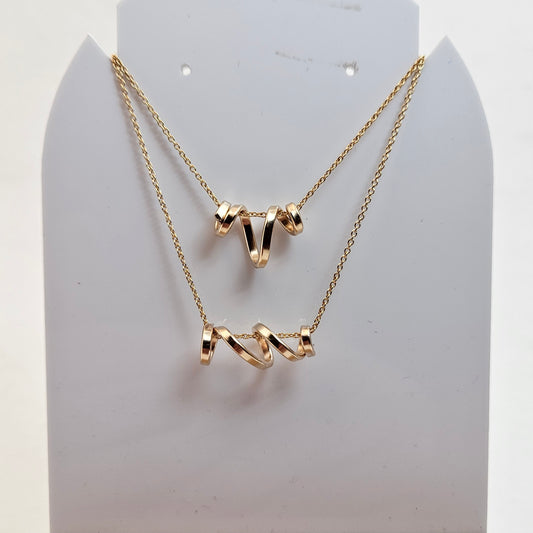 Dainty Yellow Gold-Filled Whirl Pendant