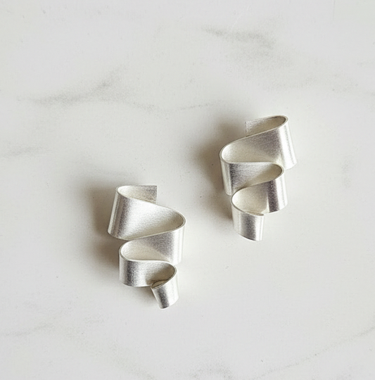 Large Meander Stud Earrings