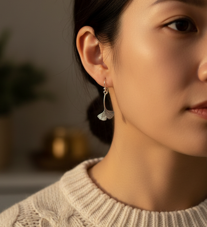 Ginkgo Dangle Earrings - Small
