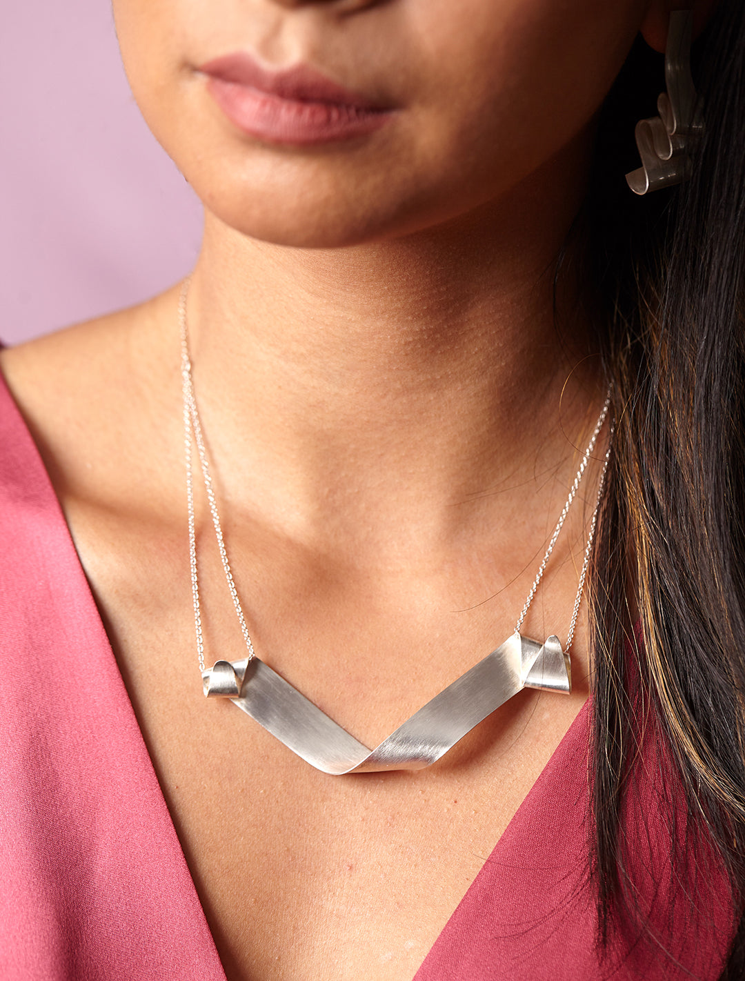 contemporary necklace, elegant pendant, silver jewelry, contemporary design jewelry, art jewellery,