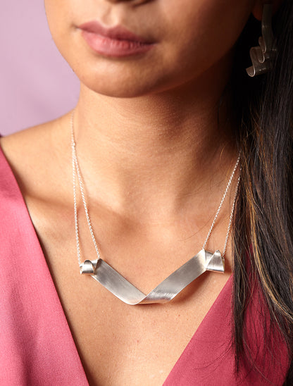 contemporary necklace, elegant pendant, silver jewelry, contemporary design jewelry, art jewellery,