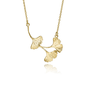 Falling Ginkgo Leaves Necklace