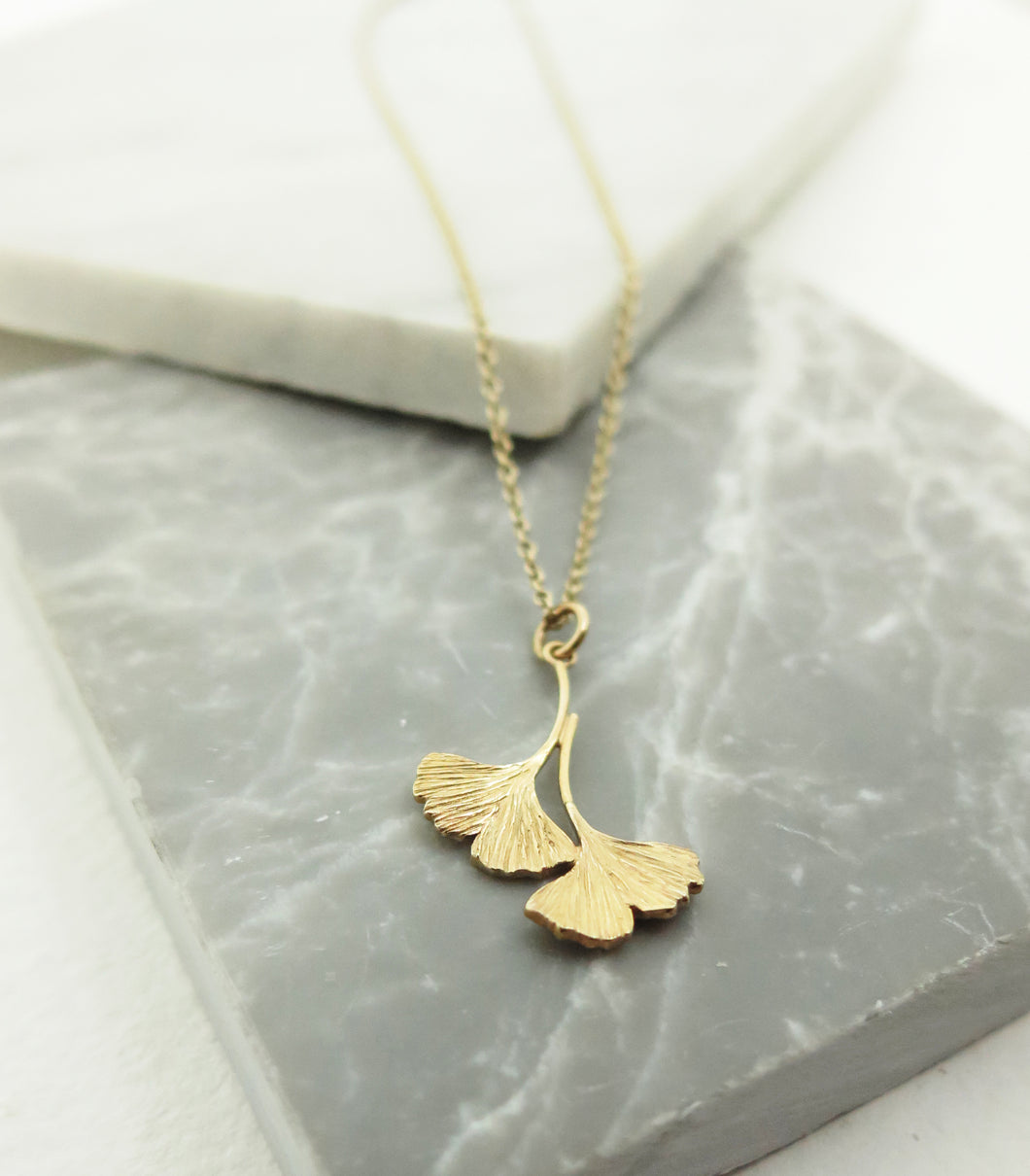 Double Ginkgo Pendant