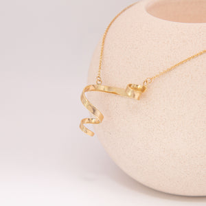 Yellow Gold Medium Whirl Necklace