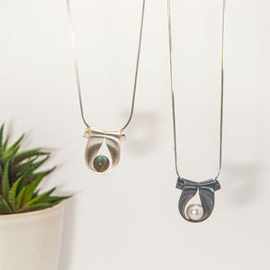 Ribbon Pendant with Freshwater Pearl