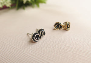 Classic Rose Stud Earrings
