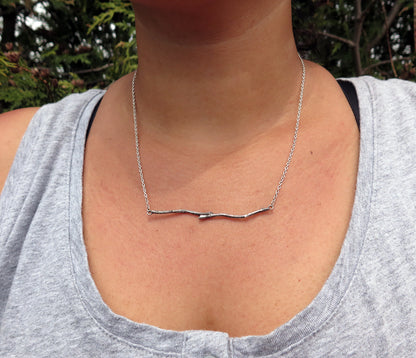 twig necklace, nature inspired jewelry, organic jewelry, textured jewellery 
