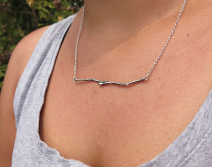 twig necklace, nature inspired jewelry, organic jewelry, textured jewellery 