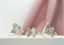 Load image into Gallery viewer, Ginkgo Ring - Small + Large Leaf Ring
