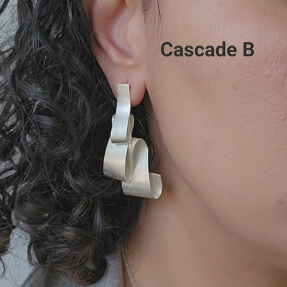 Large Cascade Stud Earrings