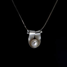 Load image into Gallery viewer, Ribbon Pendant with Freshwater Pearl

